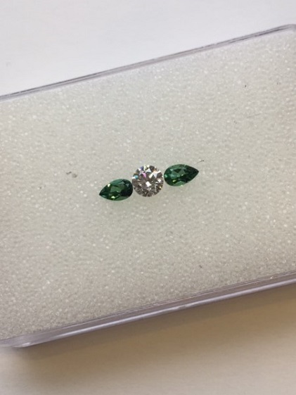 3 Tourmalines and Diamond