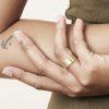 Ribbon Eternity Ring- Fairtrade Gold with diamonds by Cox and Power Jewellers London