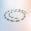 Long Tsavorite Bead Necklace with Yellow Gold by Cox and Power Jewellers London
