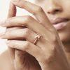 Mandarin Garnet Statement Ring Fairtrade Rose Gold - By Cox and Power Jewellers London-2