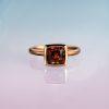 Mandarin Garnet Ring with Yellow Diamonds 18ct rose gold by Cox and Power