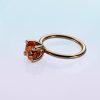Mandarin Garnet Ring with Yellow Diamonds 18ct rose gold by Cox and Power