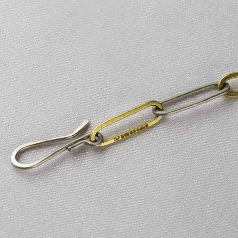Fine Forged Link Bracelet in Gold and Platinum-Cox and Power