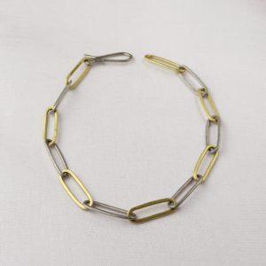 Fine Forged Link Bracelet in Gold and Platinum-Cox and Power