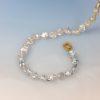 Keshi South Sea pearl necklace with a gradient of natural tones and a rectangular 18ct yellow gold clasp