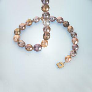 Baroque Freshwater Pearl Necklace with 18ct Yellow Gold Square C Clasp